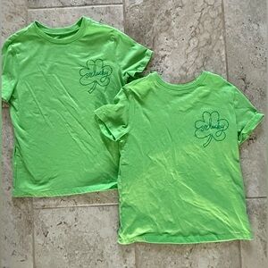 Cat & Jack Bright Green 'So Lucky' Kids Tee